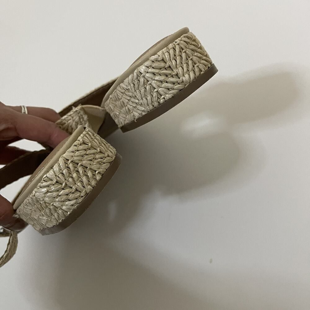Joie Cherish Rattan wicker woven tan slip on sandals size 8 - Picture 4 of 6
